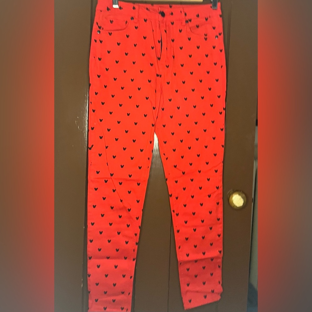 Forever 21 Disney Jeans Medium Red